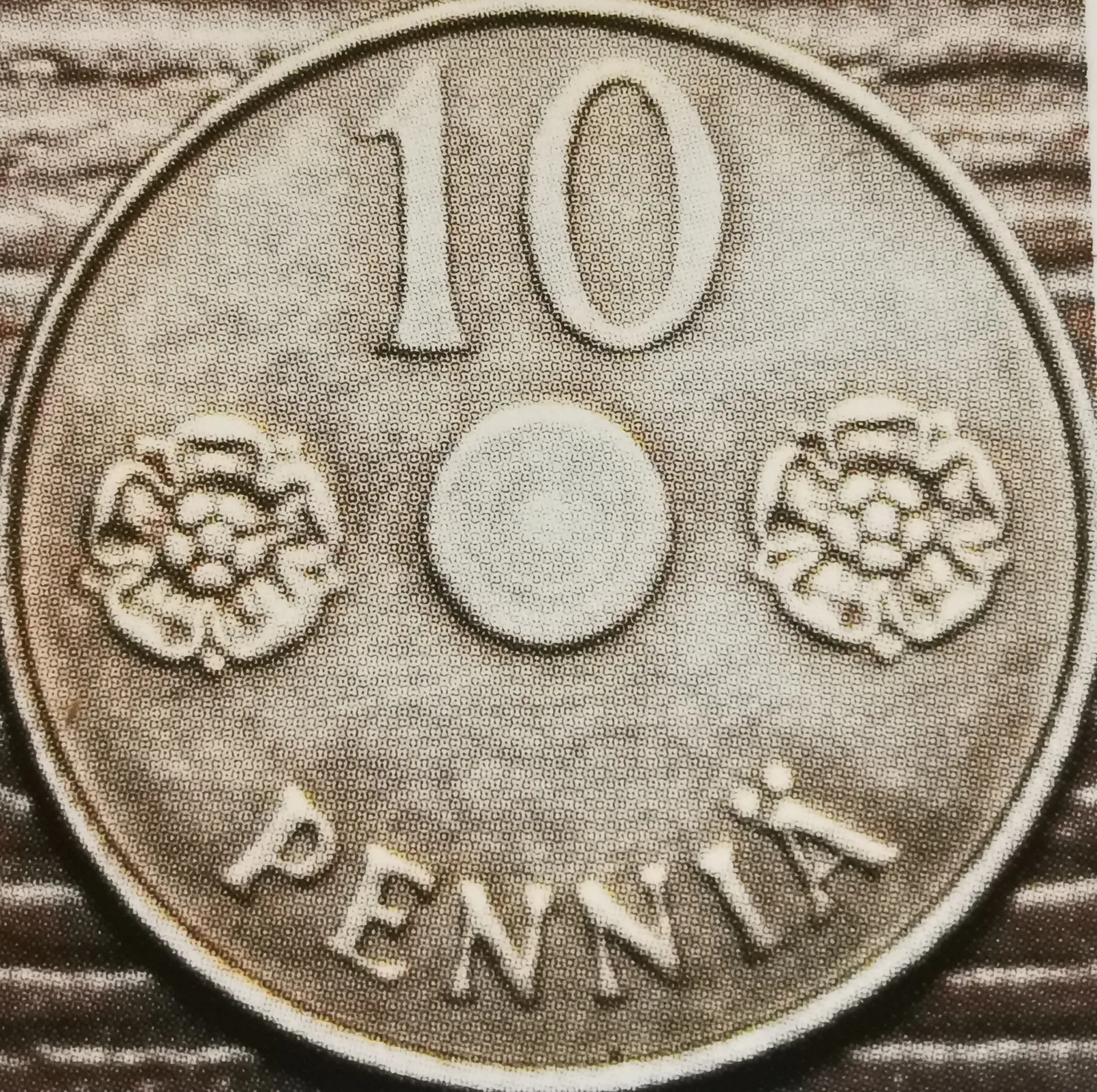 10 penniä 1941 - Ilman keskireikää arvopuoli